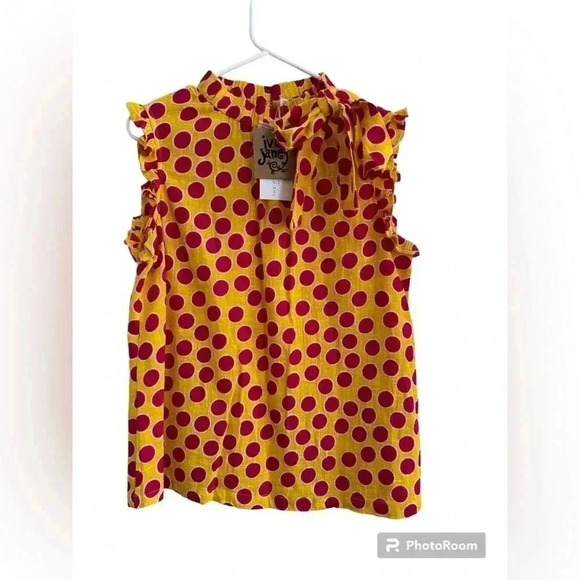 Ivy Jane Polka Dot- Ruffled Sleeves Size Small - Picture 4 of 14